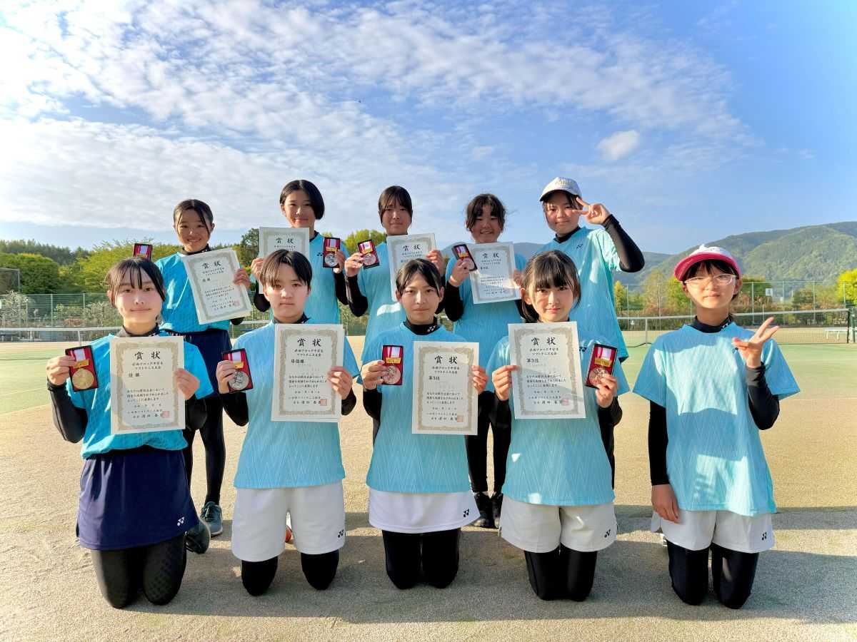女子ソフトテニス部　県西ブロック春季大会個人戦　ベスト４独占