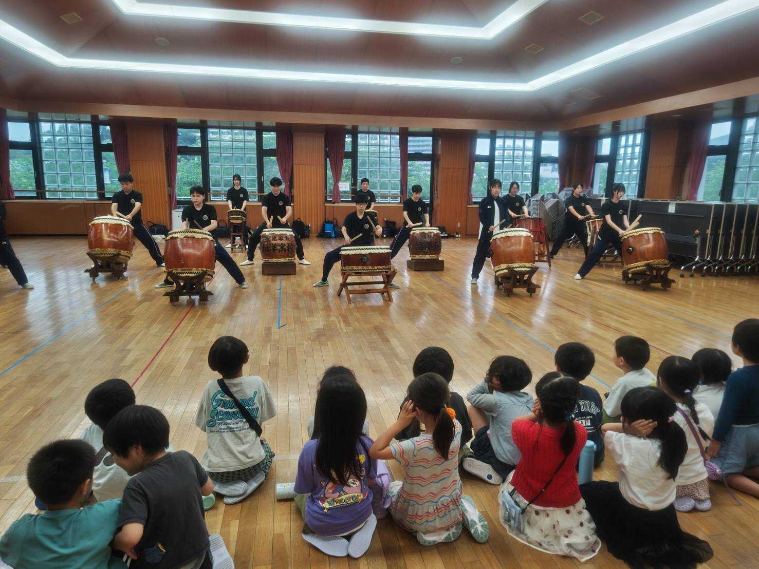 和太鼓部 三の丸小学校放課後児童クラブ訪問