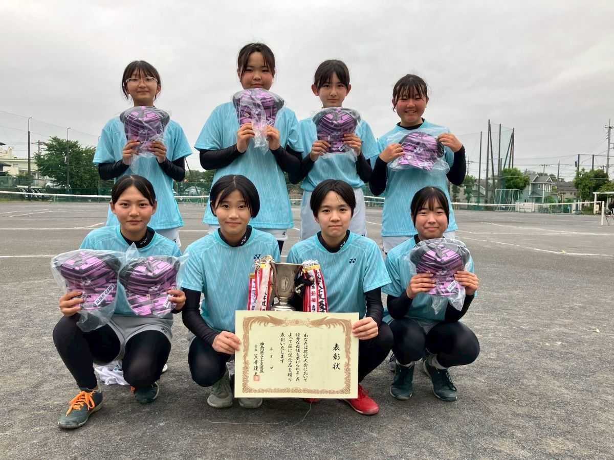 女子ソフトテニス部　神奈川県大会　団体戦　優勝